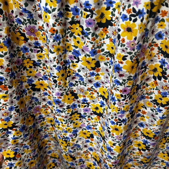 Pleione Feminine Coquette Prairie Style Multicolor Floral Smocked Blouse Size XL - Picture 6 of 7